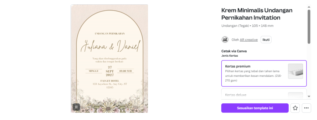 Cara Memilih Template Canva Gratis Berkualitas - Undangan Digital Simple