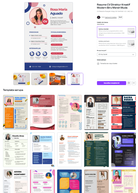 Template Canva Gratis - CV