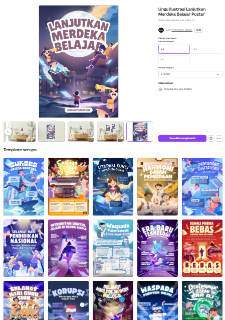 Template Canva Gratis - Poster Aesthetic