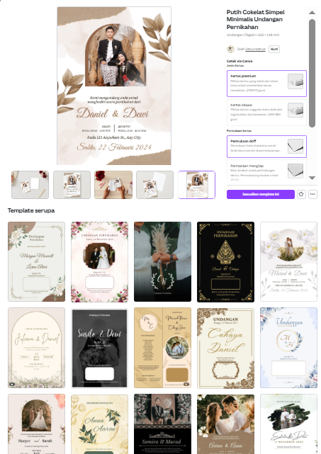 Template Canva Gratis untuk Undangan Pernikahan